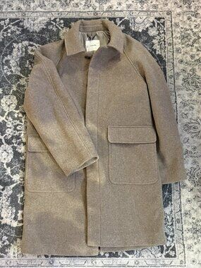Everlane ReWool Car Coat Men's Size Small S Heather Taupe
